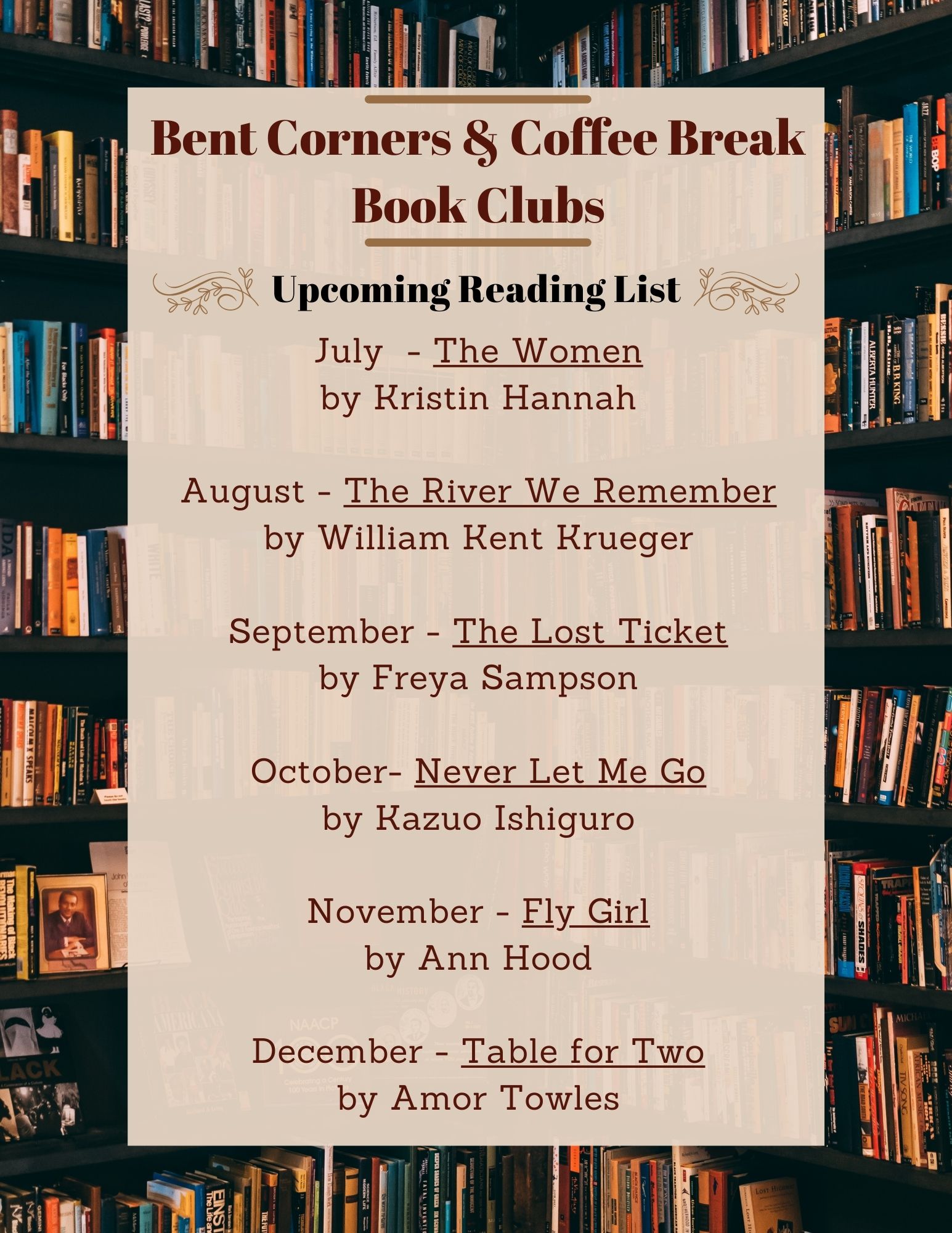 Book Club Reading List