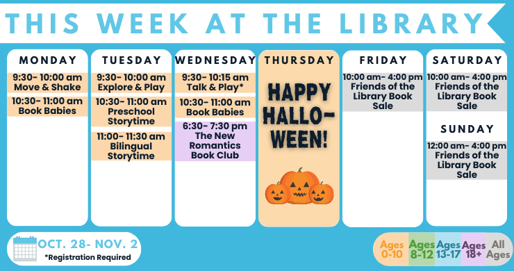 Weekly Programs- October 28- November 2