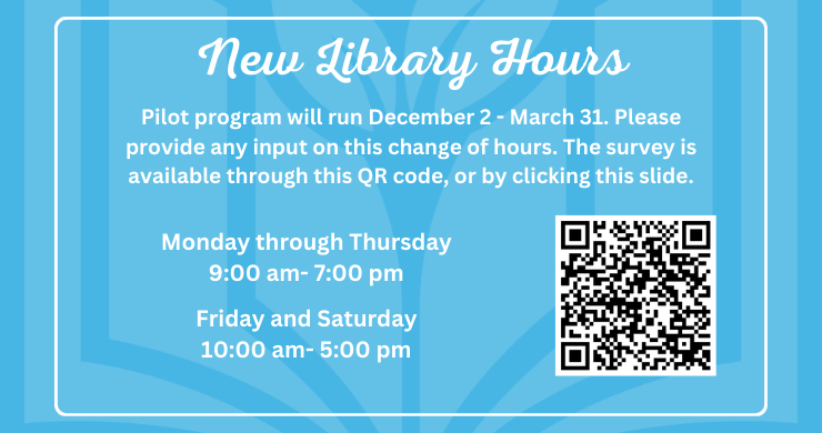 New Library Hours