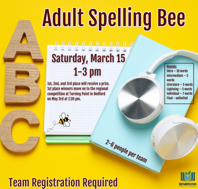 Adult Spelling Bee Registration required